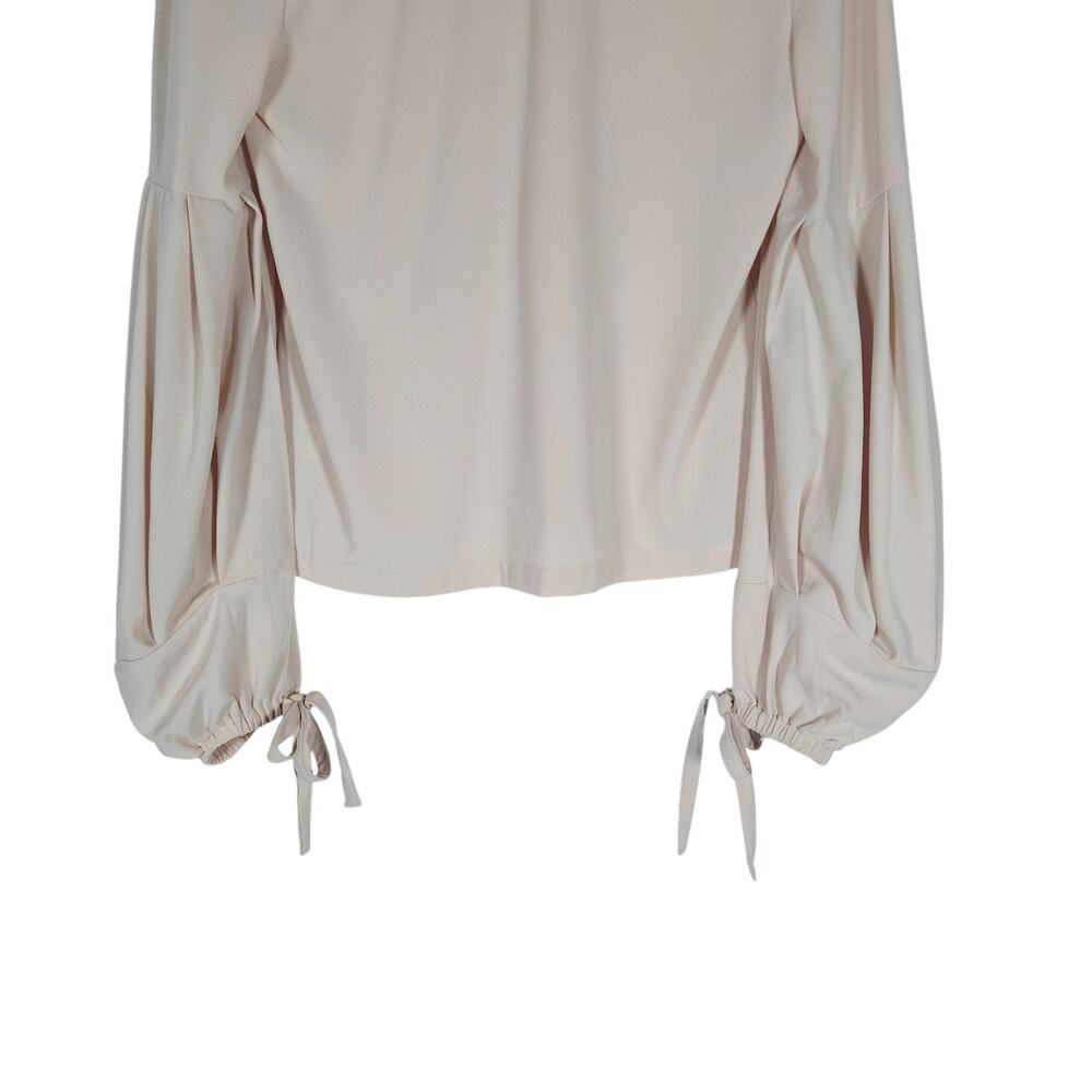 JOA Los Angeles Womens Blouse Small Beige Balloon Sleeve Feminine Fairycore Chic - Picture 12 of 14